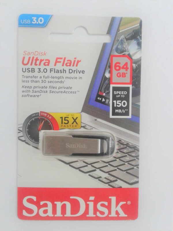 Sandisk CZ73 64GB Ultra Flair(3.0-150MB/s)Metal Flash Drive