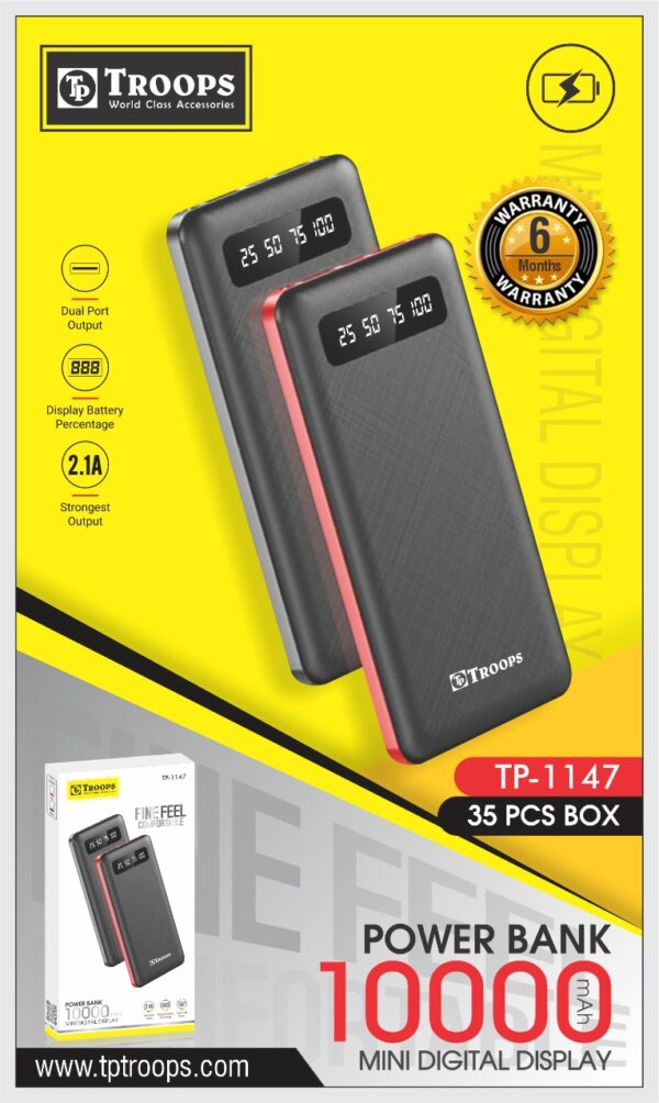 Troops TP-1147 10000Mah Mini Digital Display PowerBank