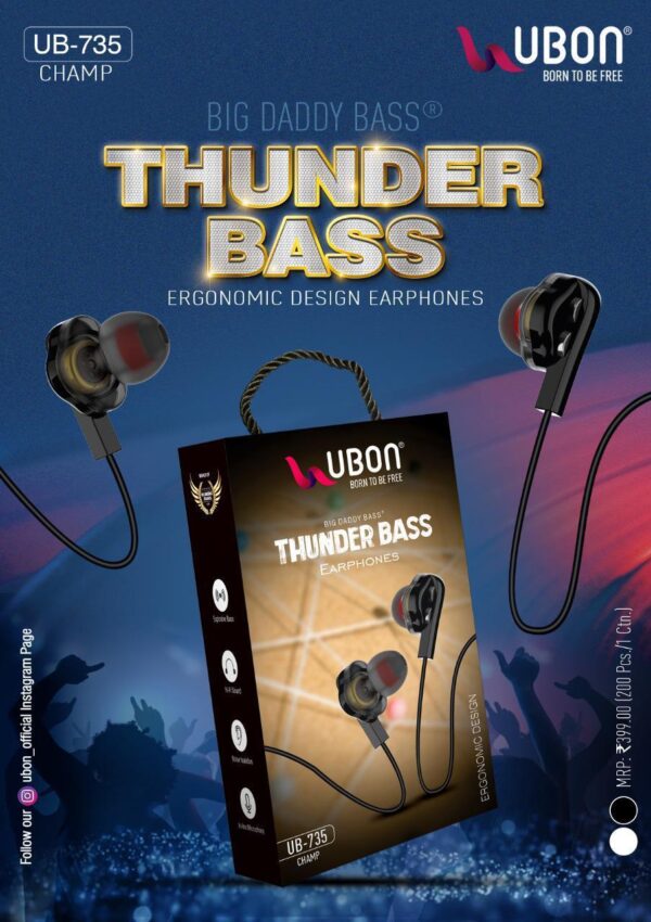 UBON UB-735 Thunder Bass Champ EarPhones